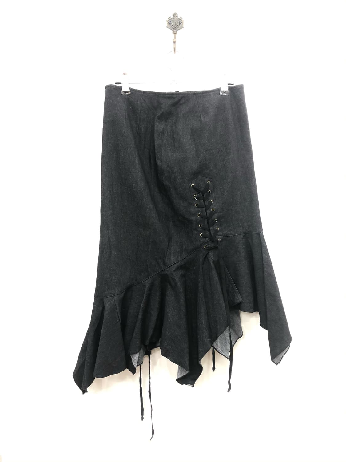 fairy corset detail denim long skirt 상품이미지2