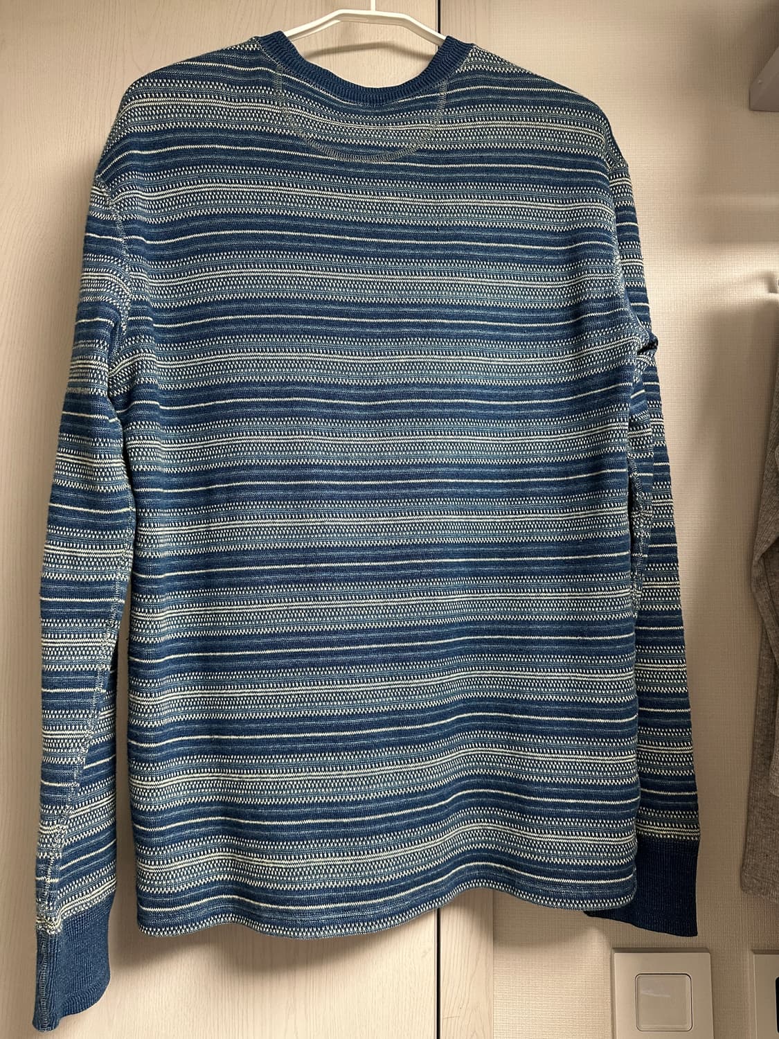 rrl 인디고 자카드 헨리넥 L 상품이미지2