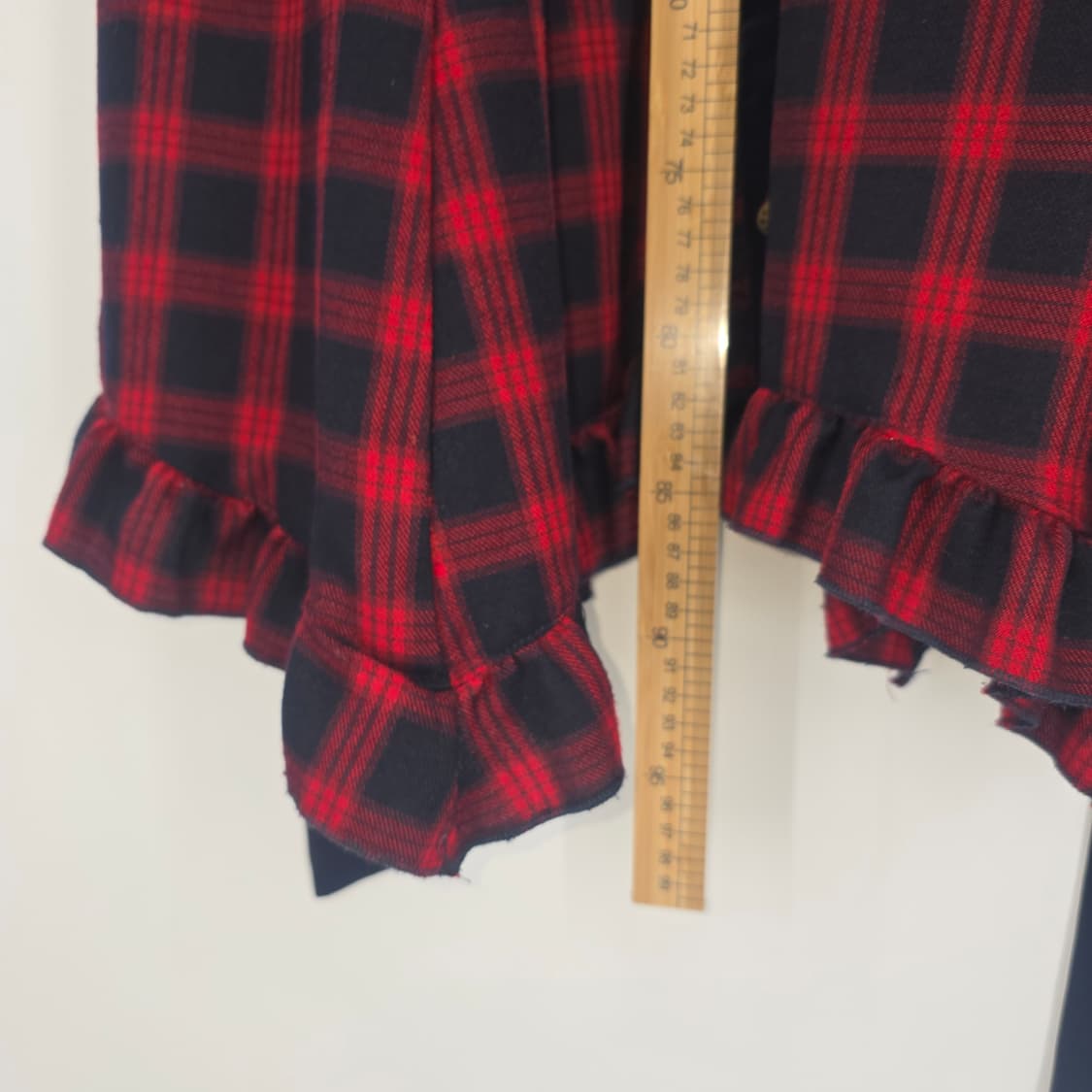 AXESFEMME 체크 원피스 퍼 카라 장식 상품이미지7