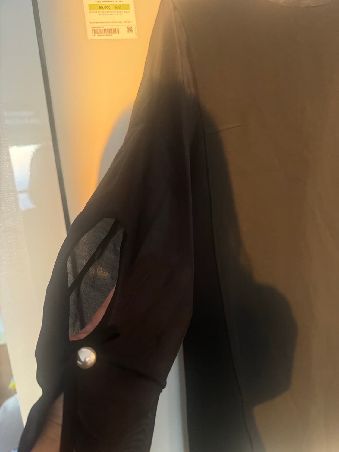 한섬 마인 리틀 블랙드레스 소매 실크 시스루 상품이미지3