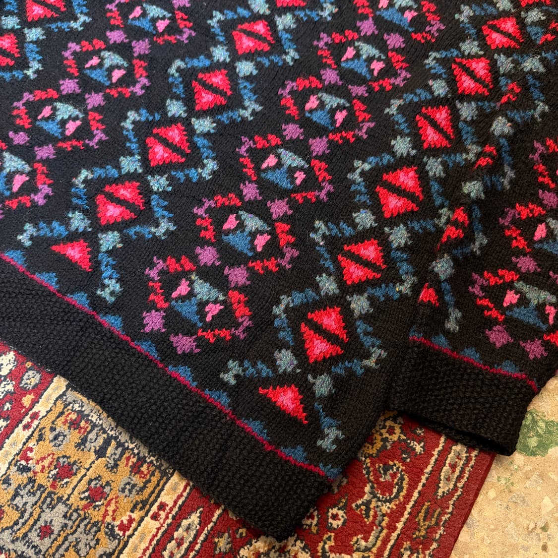 90s L.L.Bean 아즈텍 패턴 울 모크넥 니트 [ 66-77 ] 상품이미지5