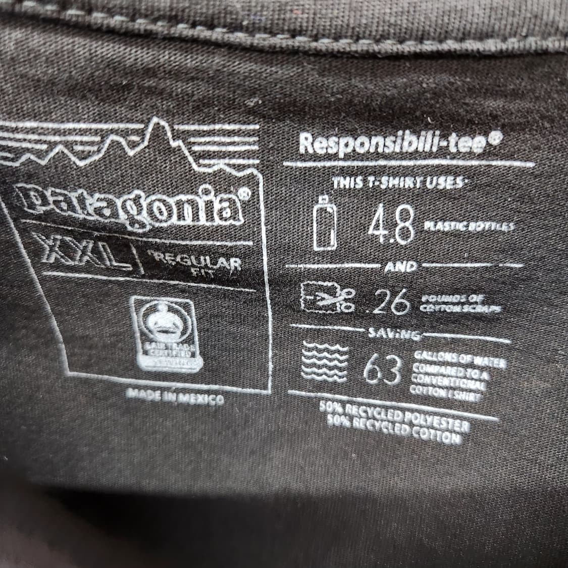 파타고니아 백 빅로고 프린팅 반팔티 XXL(L~XL) 상품이미지5