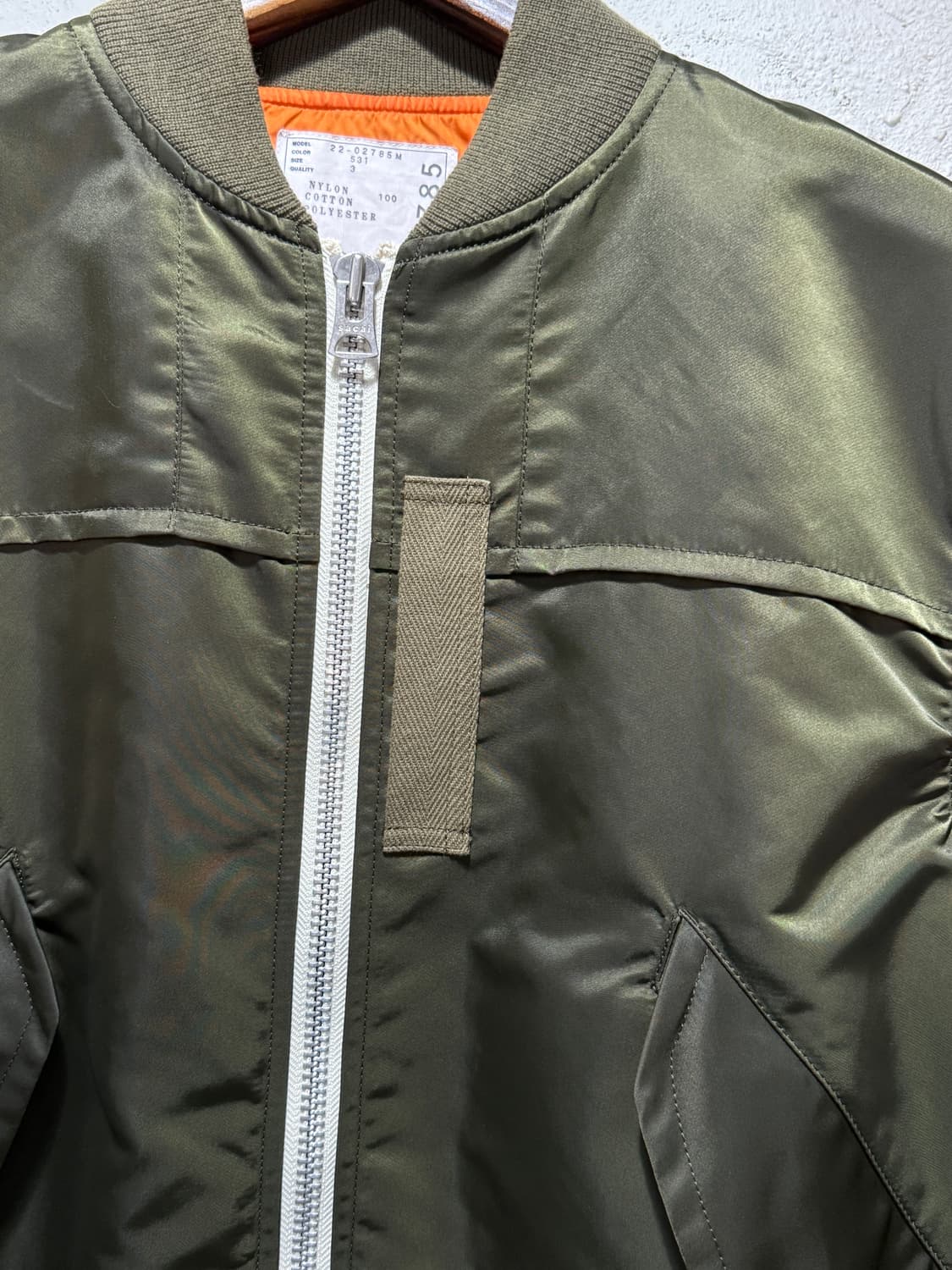 사카이 Sacai 나일론 트윌 블루종 MA-1 봄버 재킷 상품이미지4