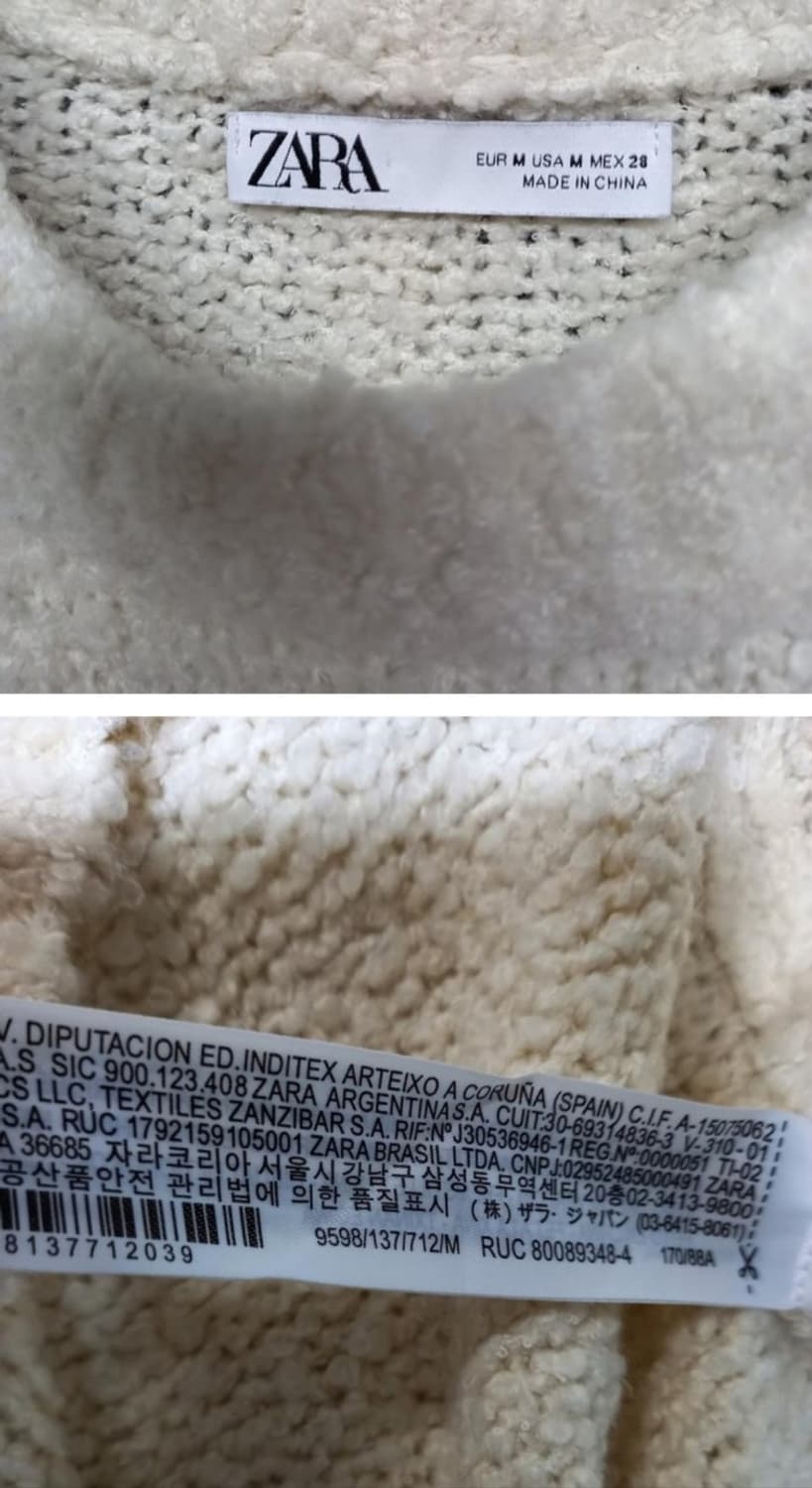 자라 ZARA 춘추동 부클 루즈핏 니트 66.77 상품이미지7