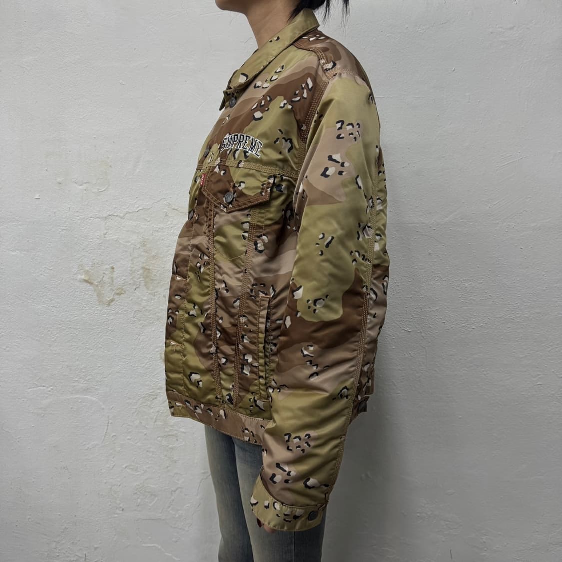 슈프림 X 리바이스 19fw week9 초콜릿칩 카모 퀄팅 트러커 자켓 상품이미지2