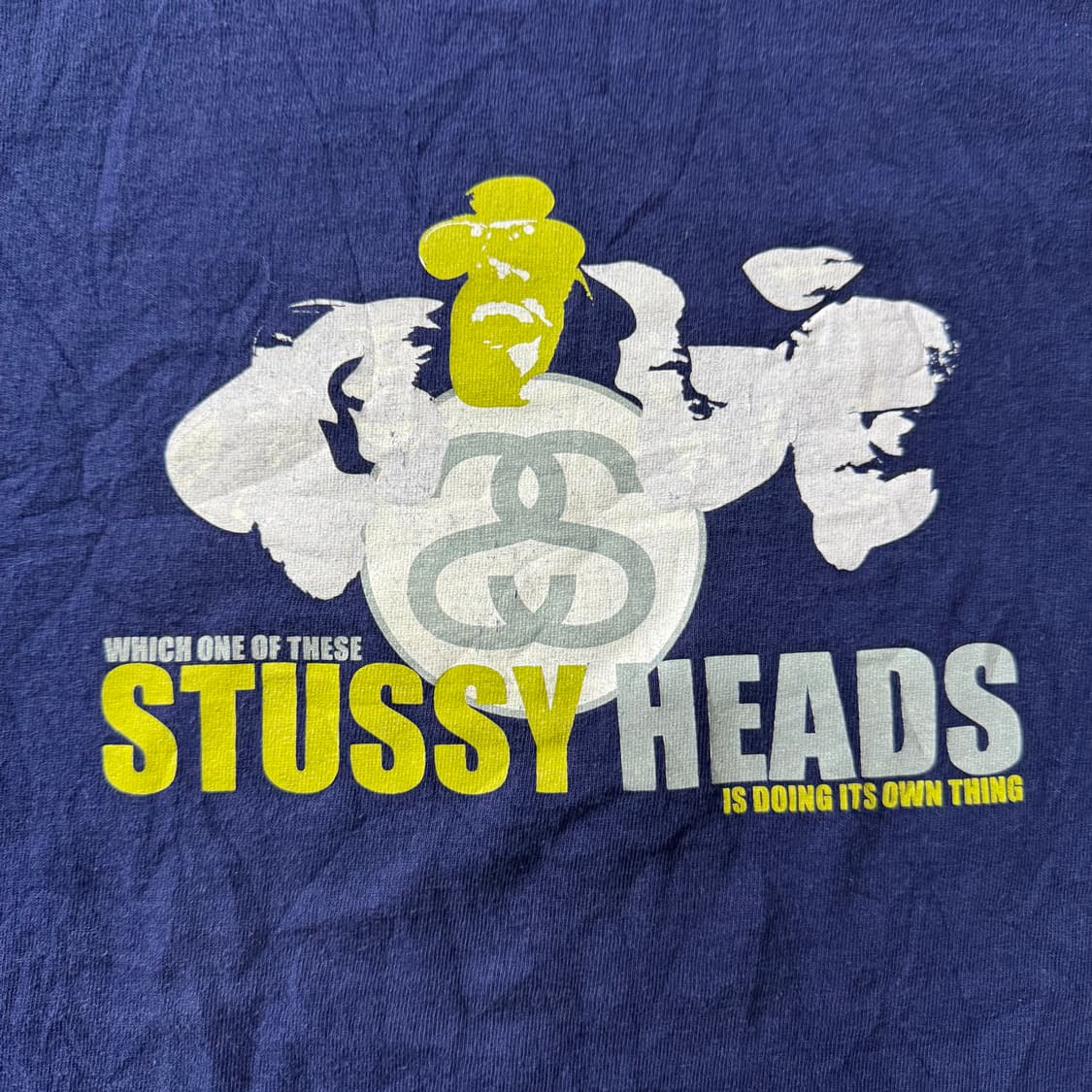 [L] 00s Stussy 스투시 Heads 프린팅 반팔티 상품이미지6