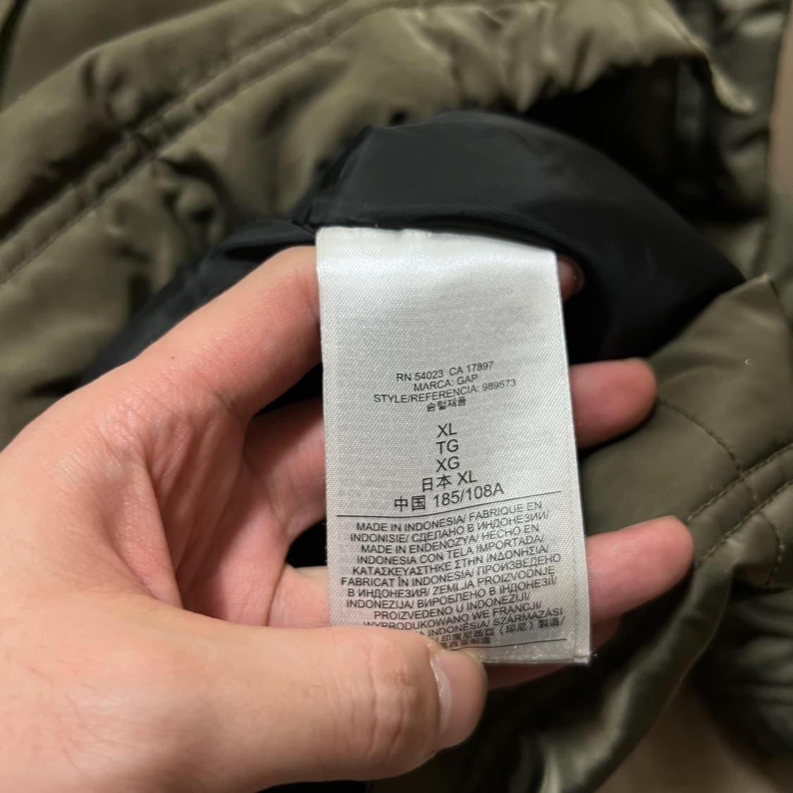 GAP 갭 남성 밀리터리 야상 패딩 XL/105 상품이미지5