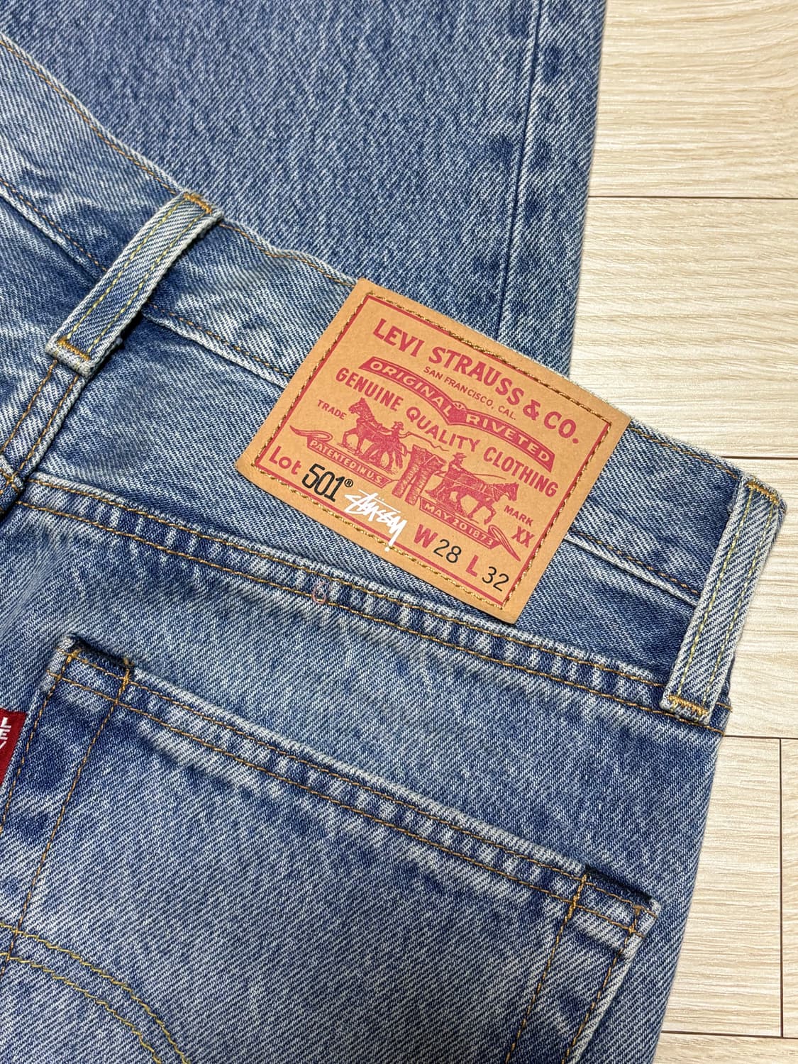 스투시 x 리바이스 엠보스드 501 진 인디고 상품이미지3