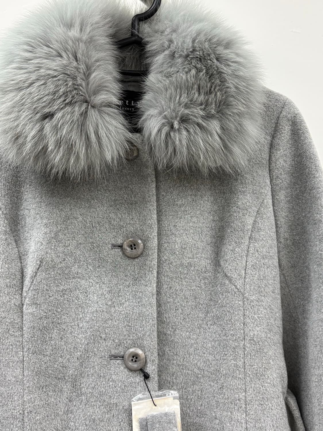 빈티지 데드스탁 그레이 앙고라 울 코트 상품이미지7