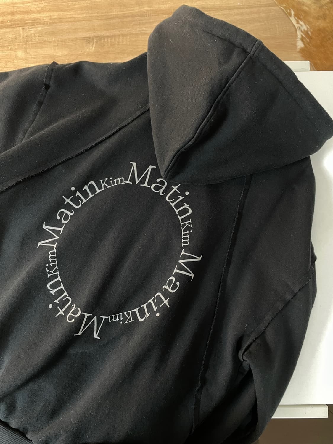 마뗑킴 솔리드 로고 후드집업  상품이미지1