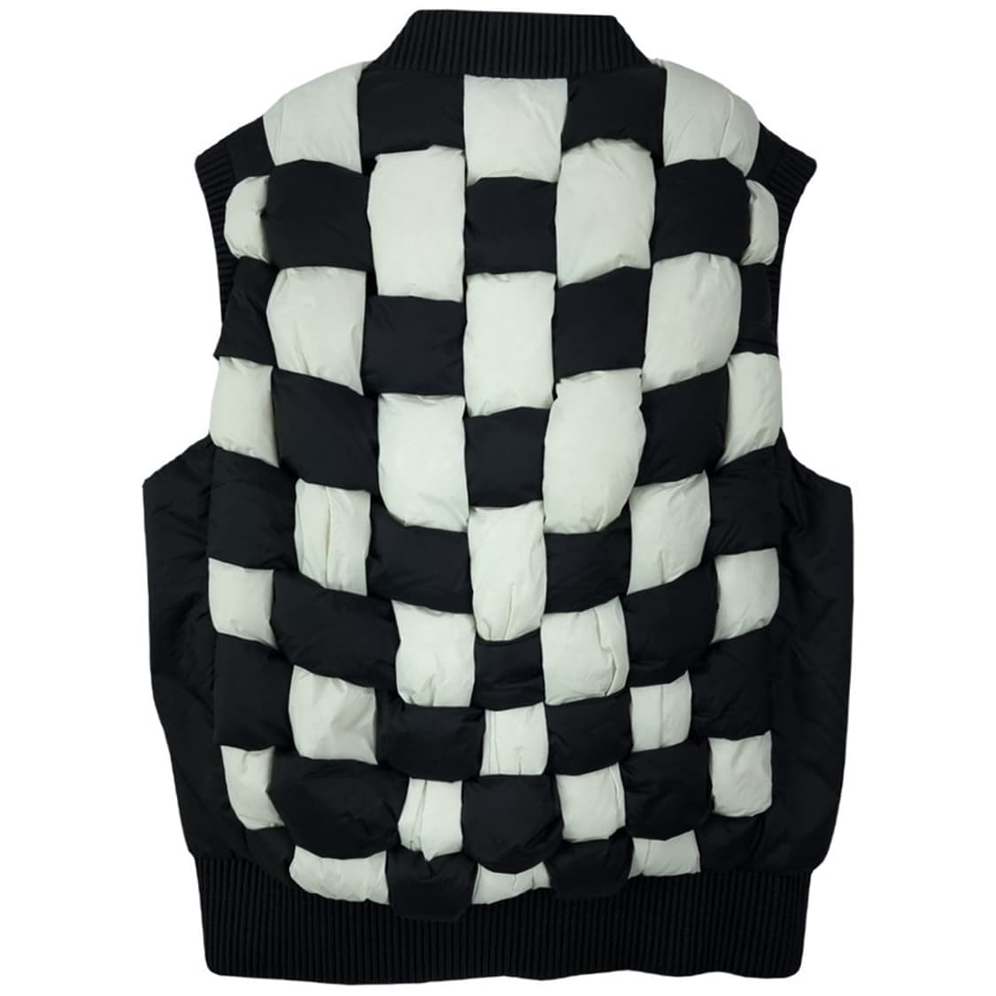 [왁] 체커보드 위빙 패딩 베스트 조끼 M19276 상품이미지3