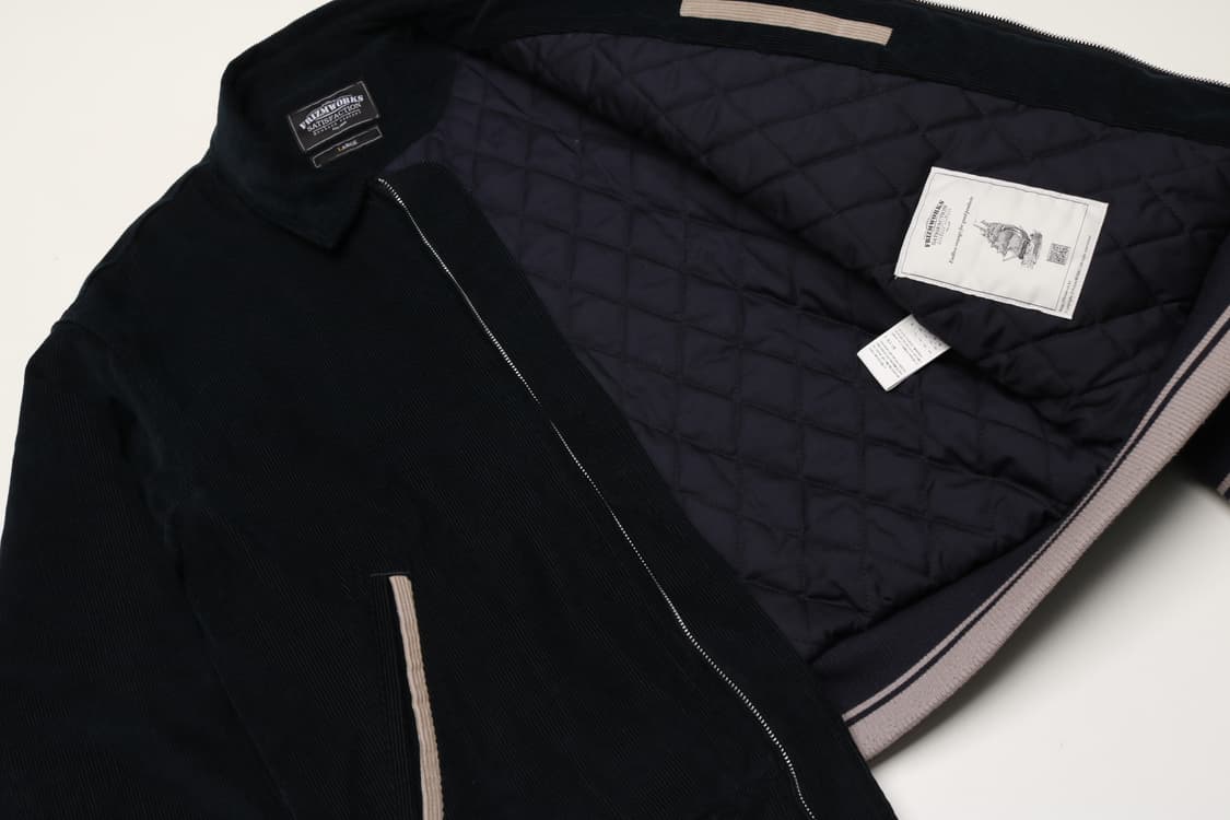 [L] 프리즘웍스 네이비 코듀로이 바시티 자켓 상품이미지4