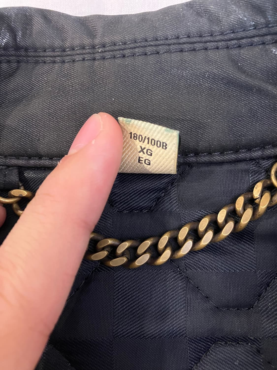 버버리 양가죽 퀼팅 봄버자켓 블랙 상품이미지7