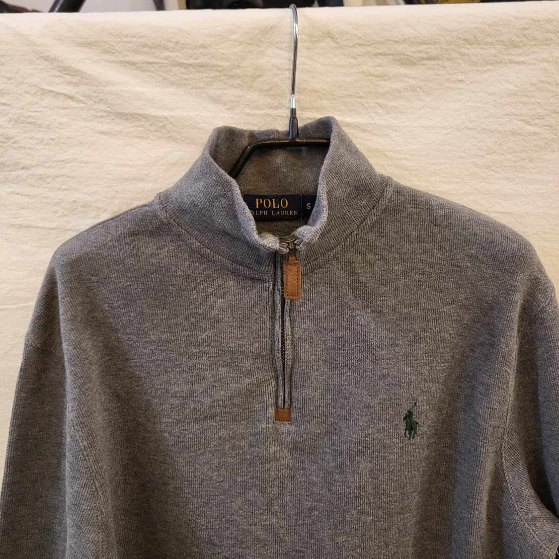 폴로 랄프로렌 하프집업 맨투맨 티셔츠 그레이 상품이미지5