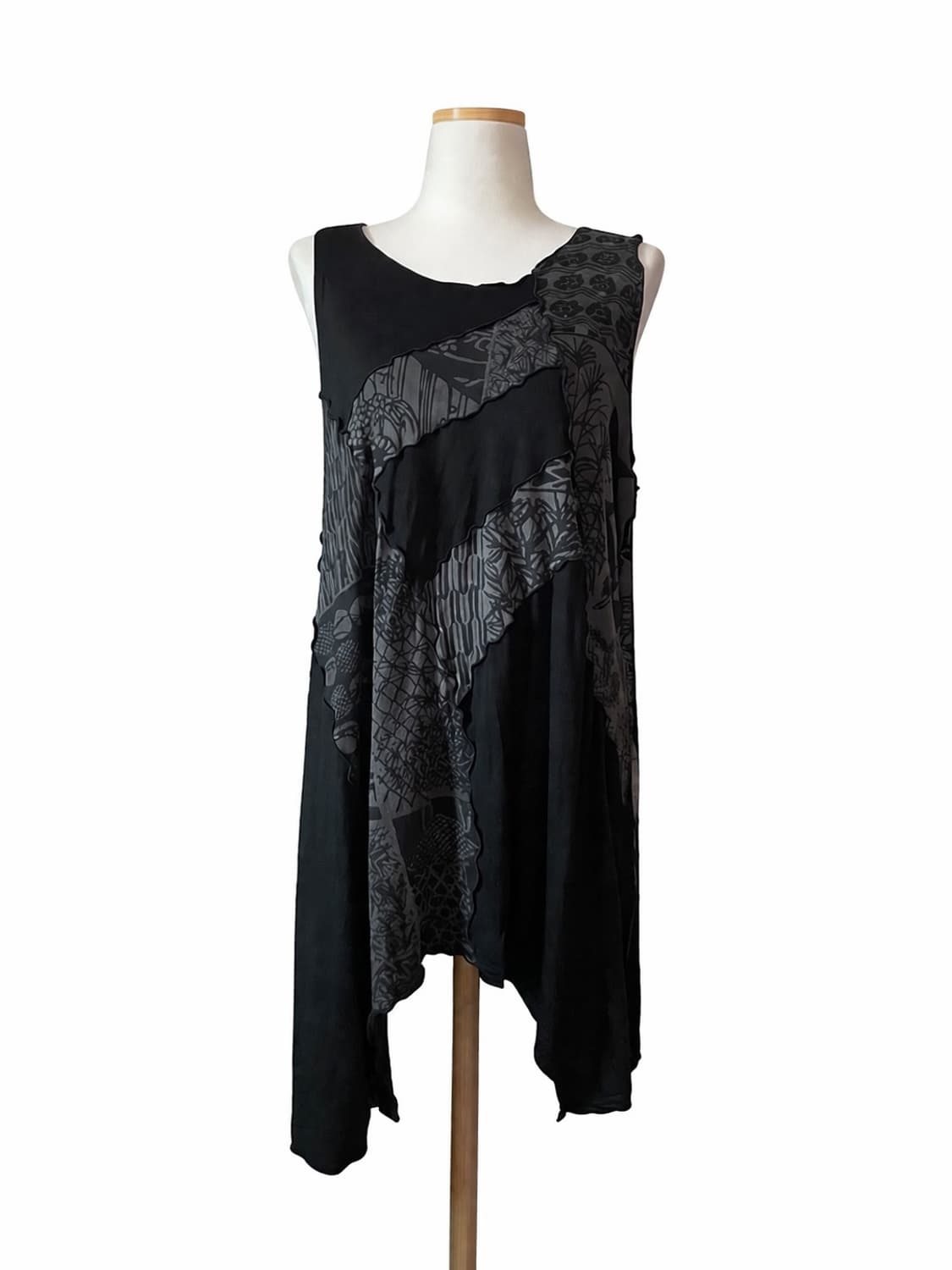 에스닉 패치워크 언발 튜닉 원피스 상품이미지2