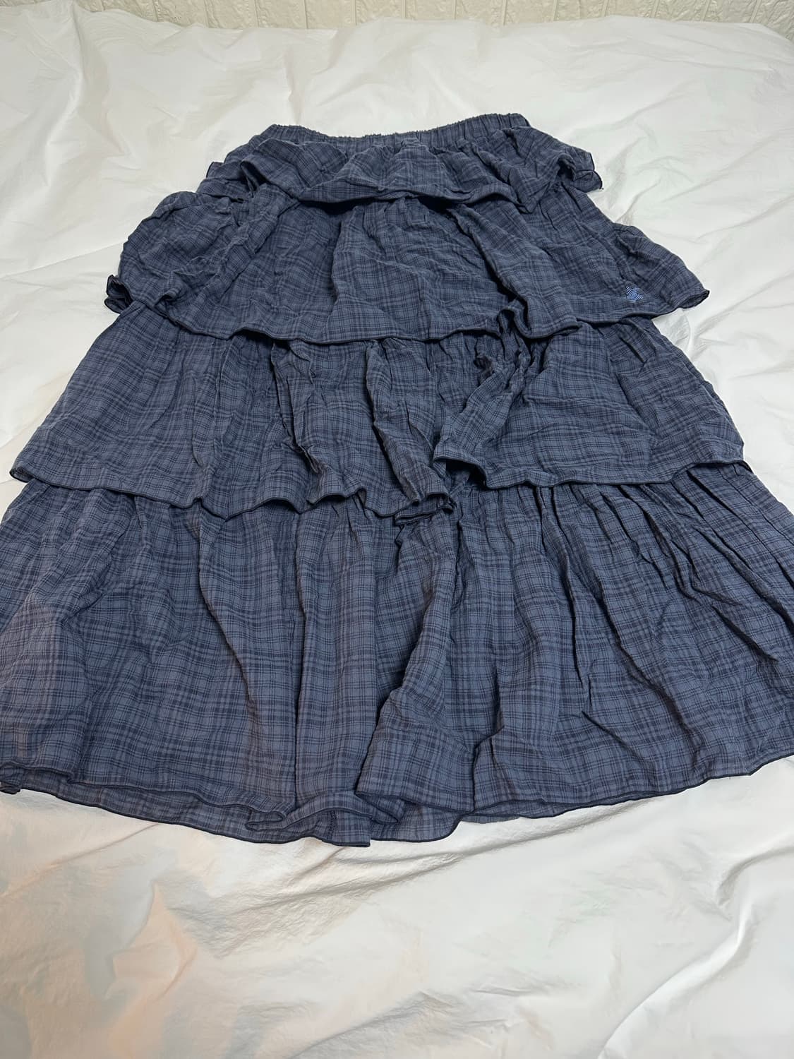 웹하우스 WEB HOUSE 체크 티어드 롱 스커트 상품이미지5