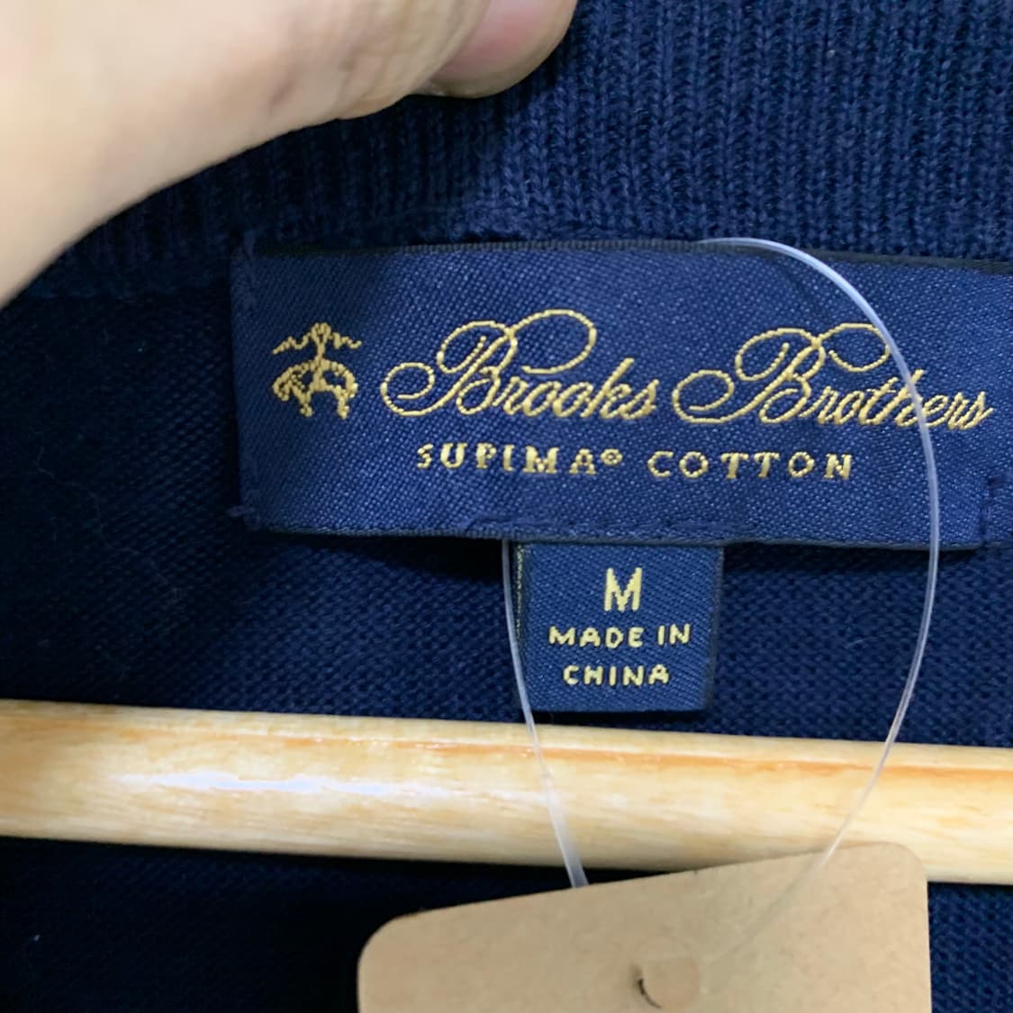 브룩스브라더스 니트 조끼 네이비 M 빈티지 수피마 코튼 상품이미지5
