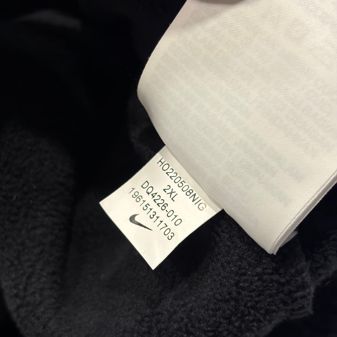 [2XL] 나이키 AIR 윈터라이즈드 블랙 플리스 후드 아노락 C531 상품이미지8