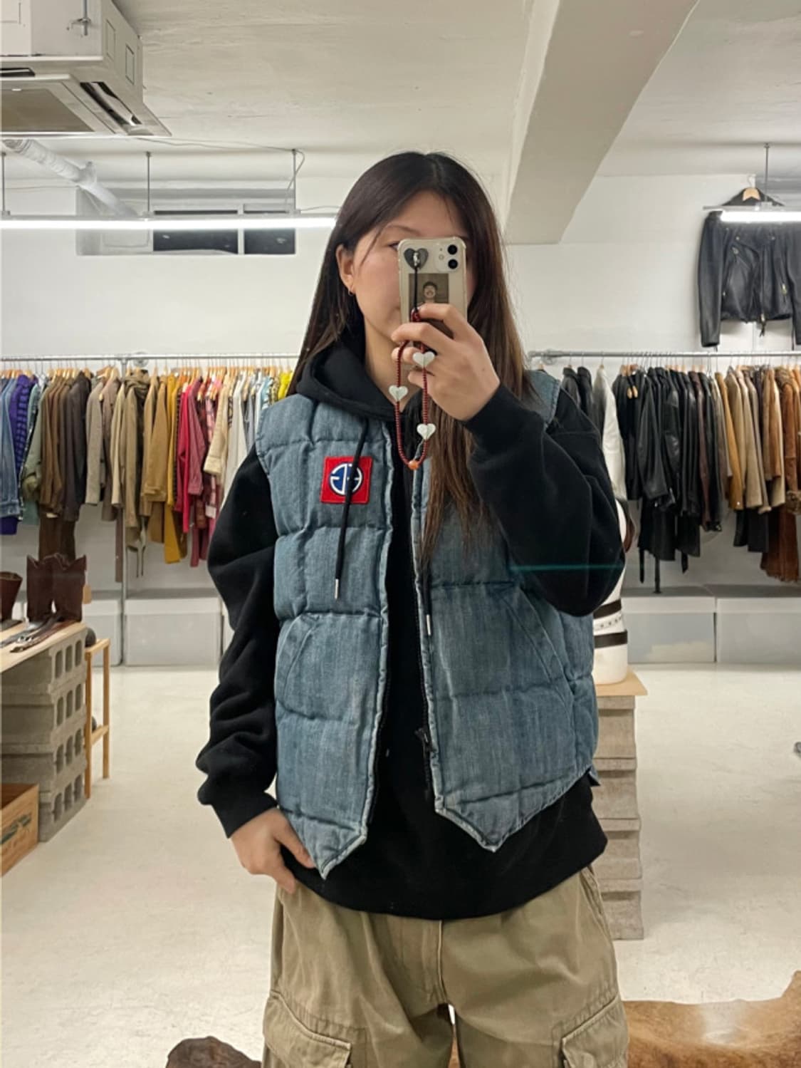 EVISU JAPAN denim padding vest 상품이미지2