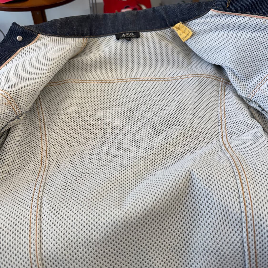 아페쎄 생지 데님 트러커 자켓 made in France (XS)  상품이미지7