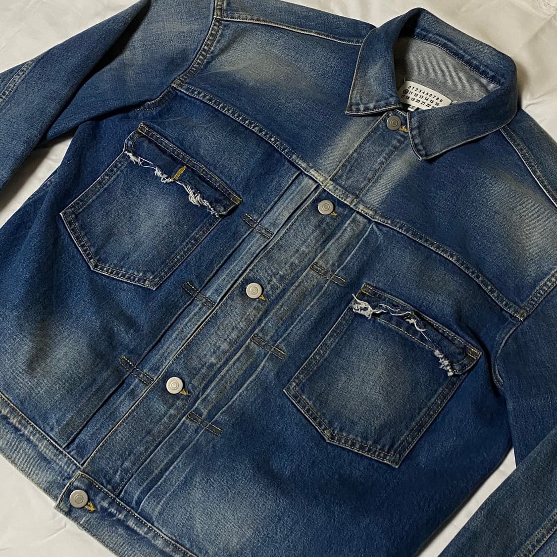 마르지엘라 백스티치 디스트레스드 데님 자켓 청자켓 아카이브 상품이미지3