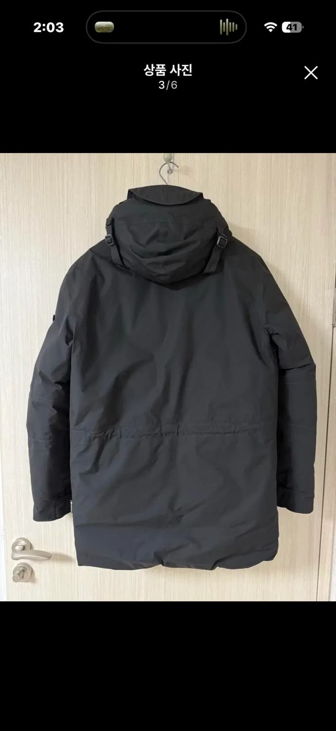 [m] 21fw 스톤아일랜드 립스탑 고어텍스 패딩 블랙 상품이미지3