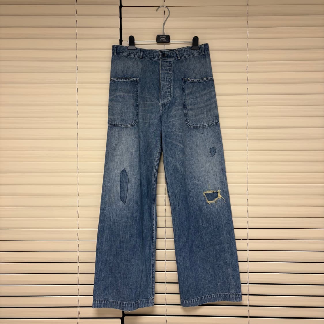 바우와우 Bowwow USN M44 미해군 덩가리 퍼티그 데님 팬츠 L 상품이미지5