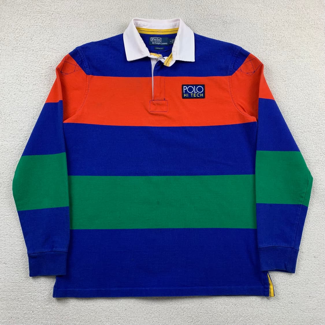 폴로 랄프로렌 하이테크 컬러블록 스트라이프 럭비 티셔츠 상품이미지1