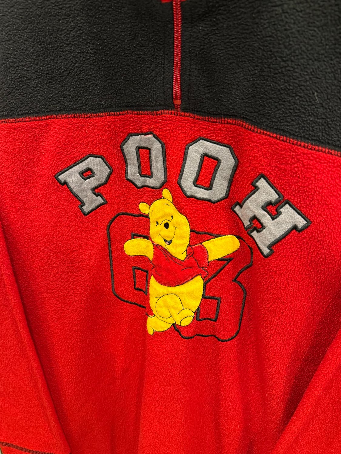 00s Pooh 푸우 디즈니 하프넥 집업 플리스 스웻 상품이미지5