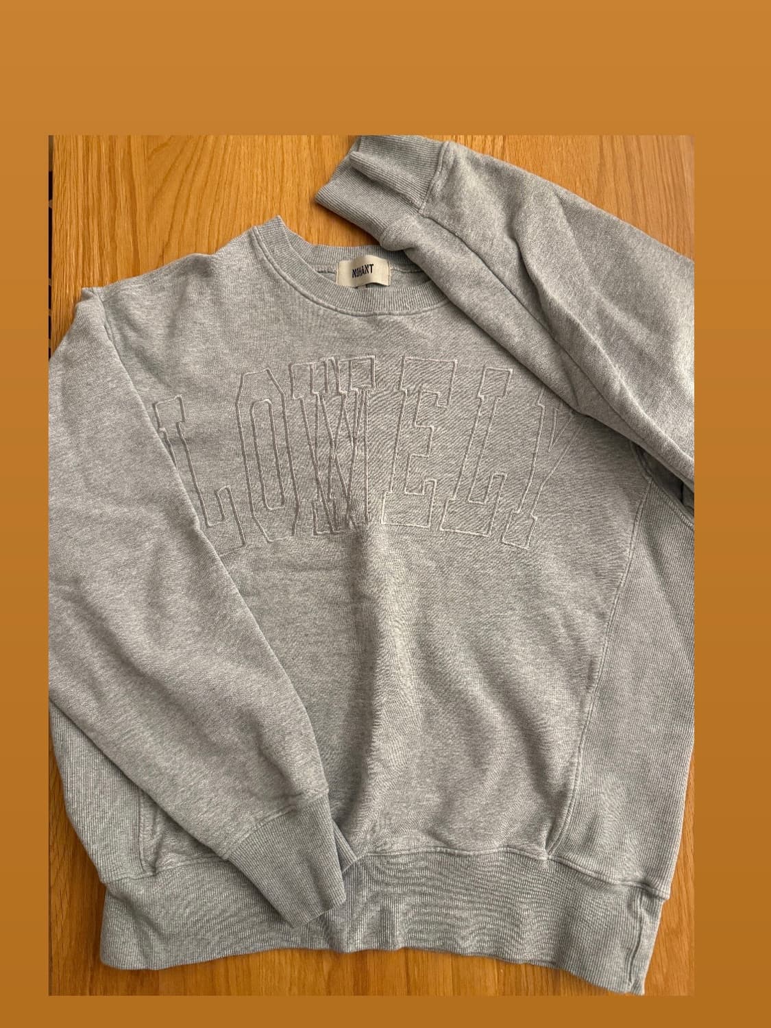 노앙 론리러블리 맨투맨 스웻셔츠 NOHANT 크롭 오버핏 머슬핏 상품이미지1