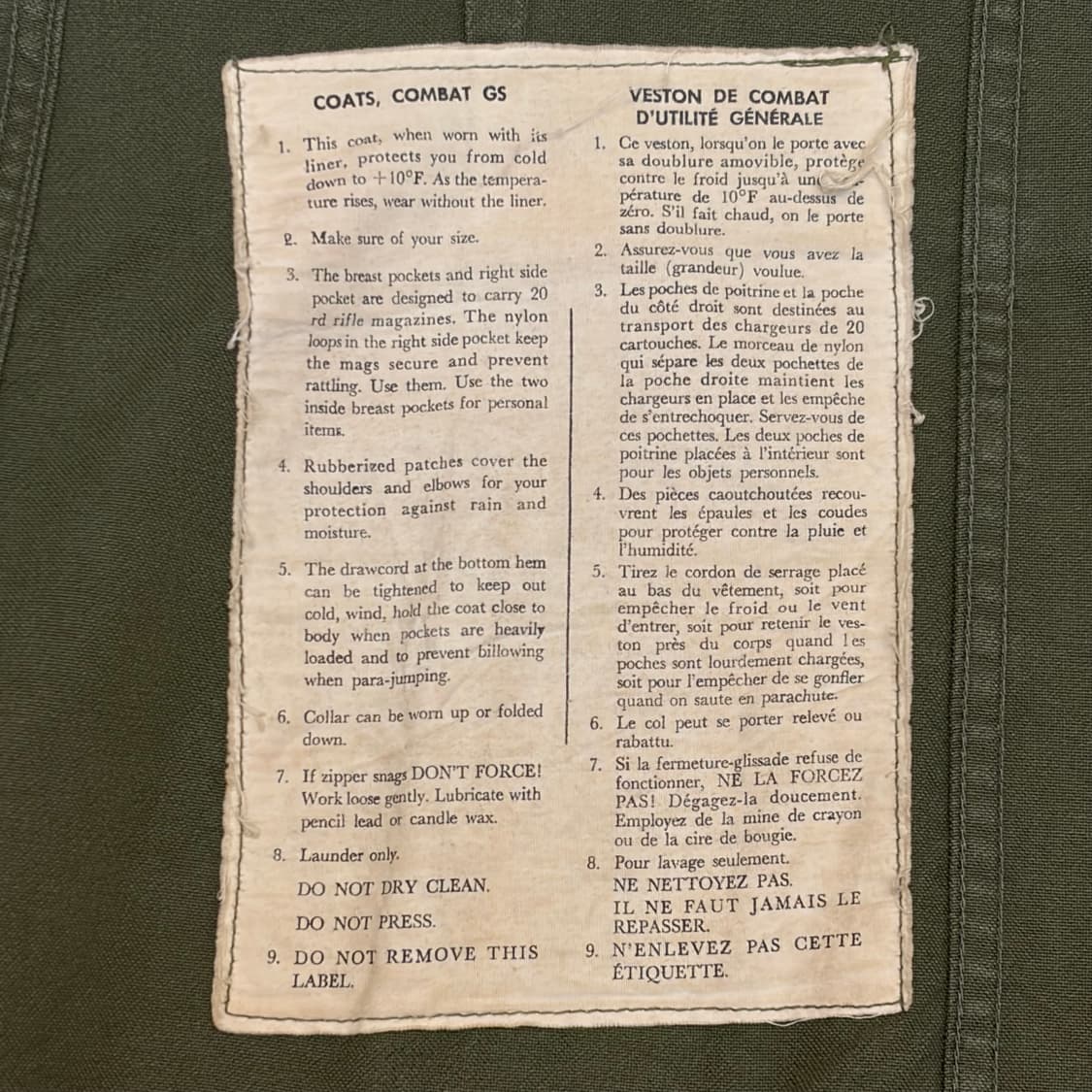 70s 캐나다 밀리터리 1세대 M65 필드자켓 상품이미지7