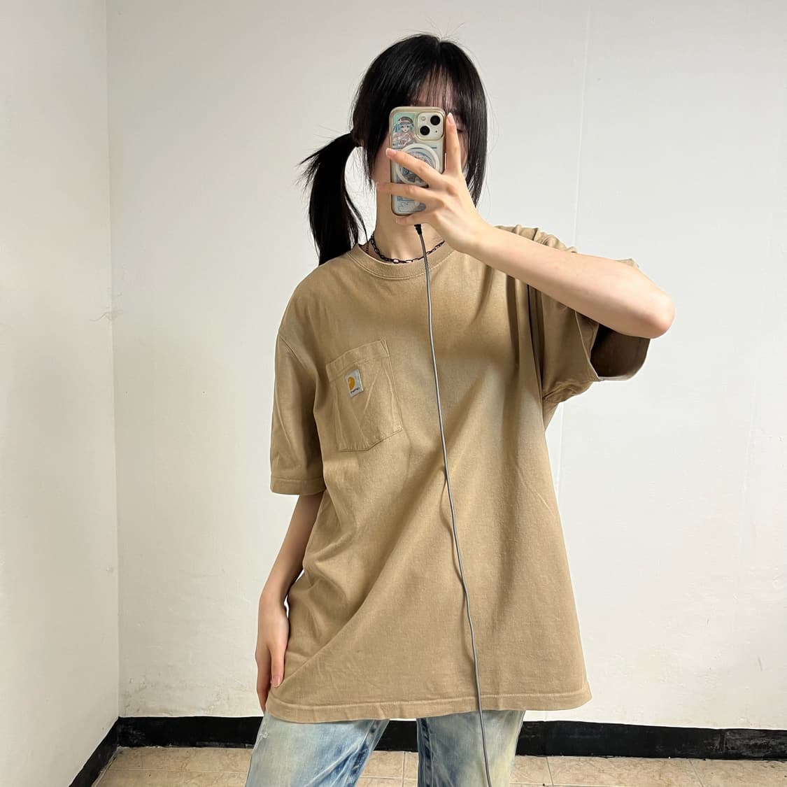 Carhartt Beige Pocket T-Shirt 상품이미지1