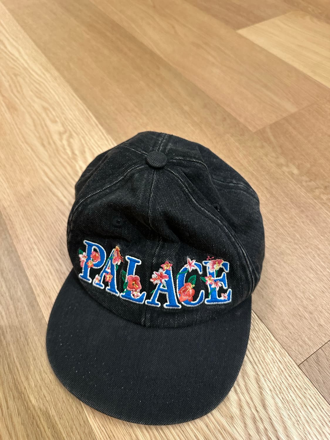 Palace 팔라스 플라워 데님 모자 블랙 상품이미지3