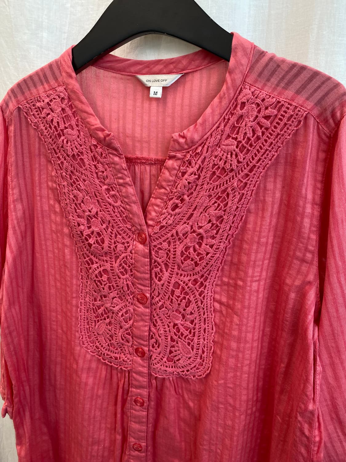 ON LOVE OFF 마젠타 7부 블라우스(M) 상품이미지5