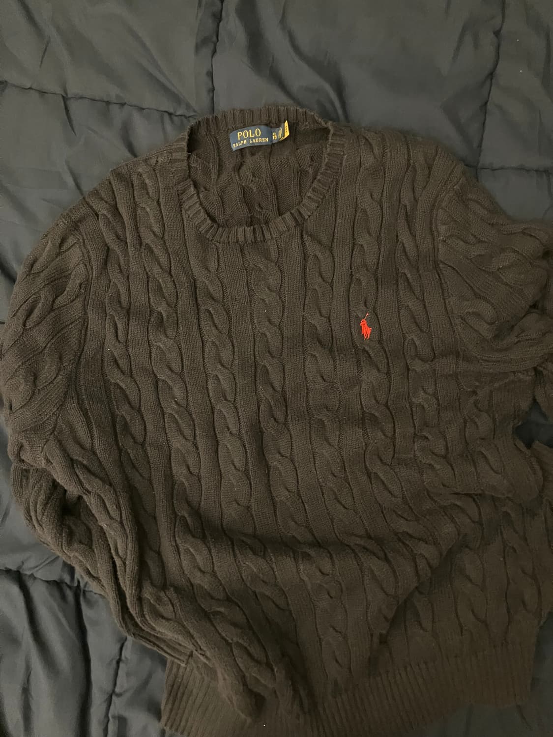 폴로 케이블니트 네이비/레드포니 상품이미지3