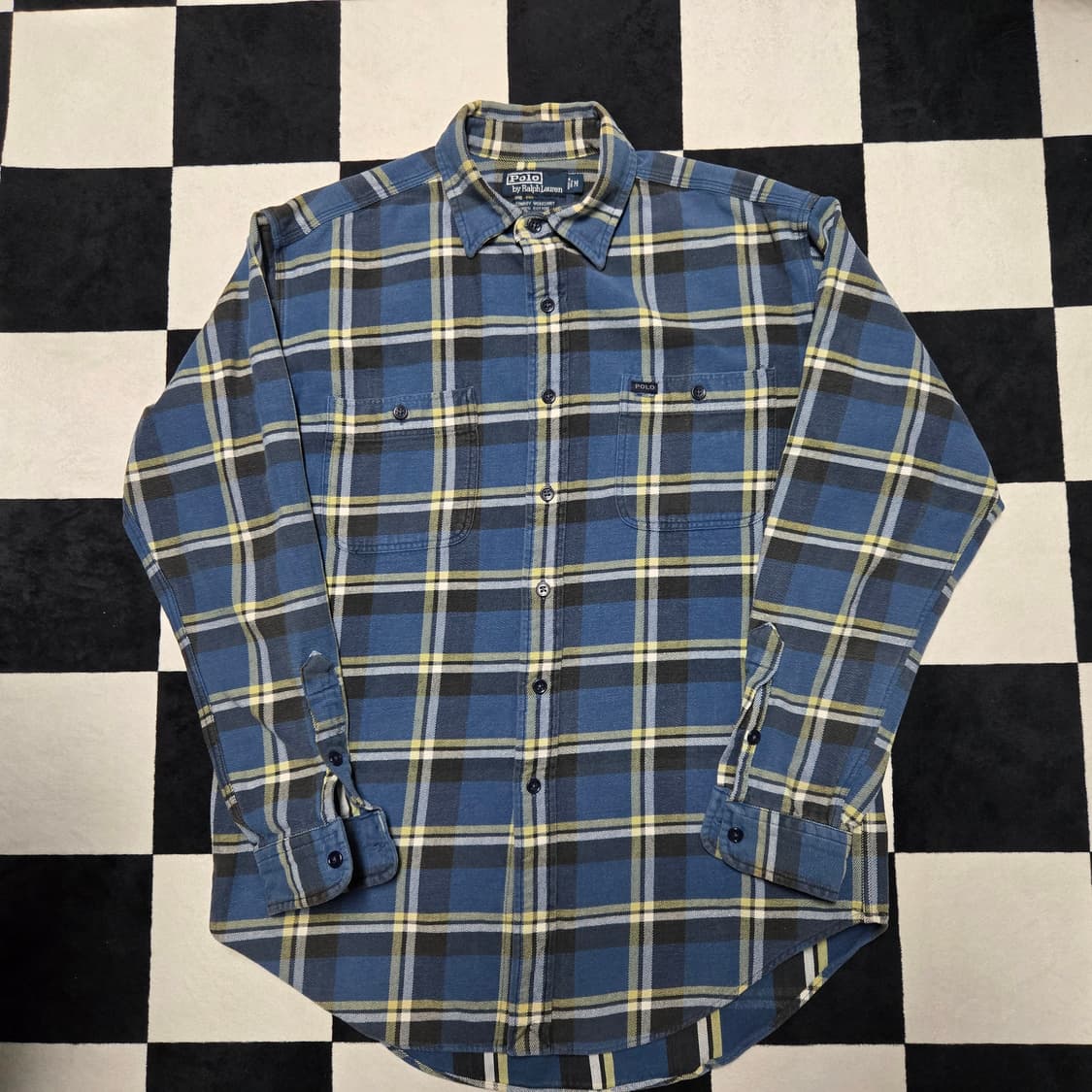 M 폴로랄프로렌 헤비웨이트 카우보이 워크셔츠 플란넬 체크 셔츠 상품이미지1