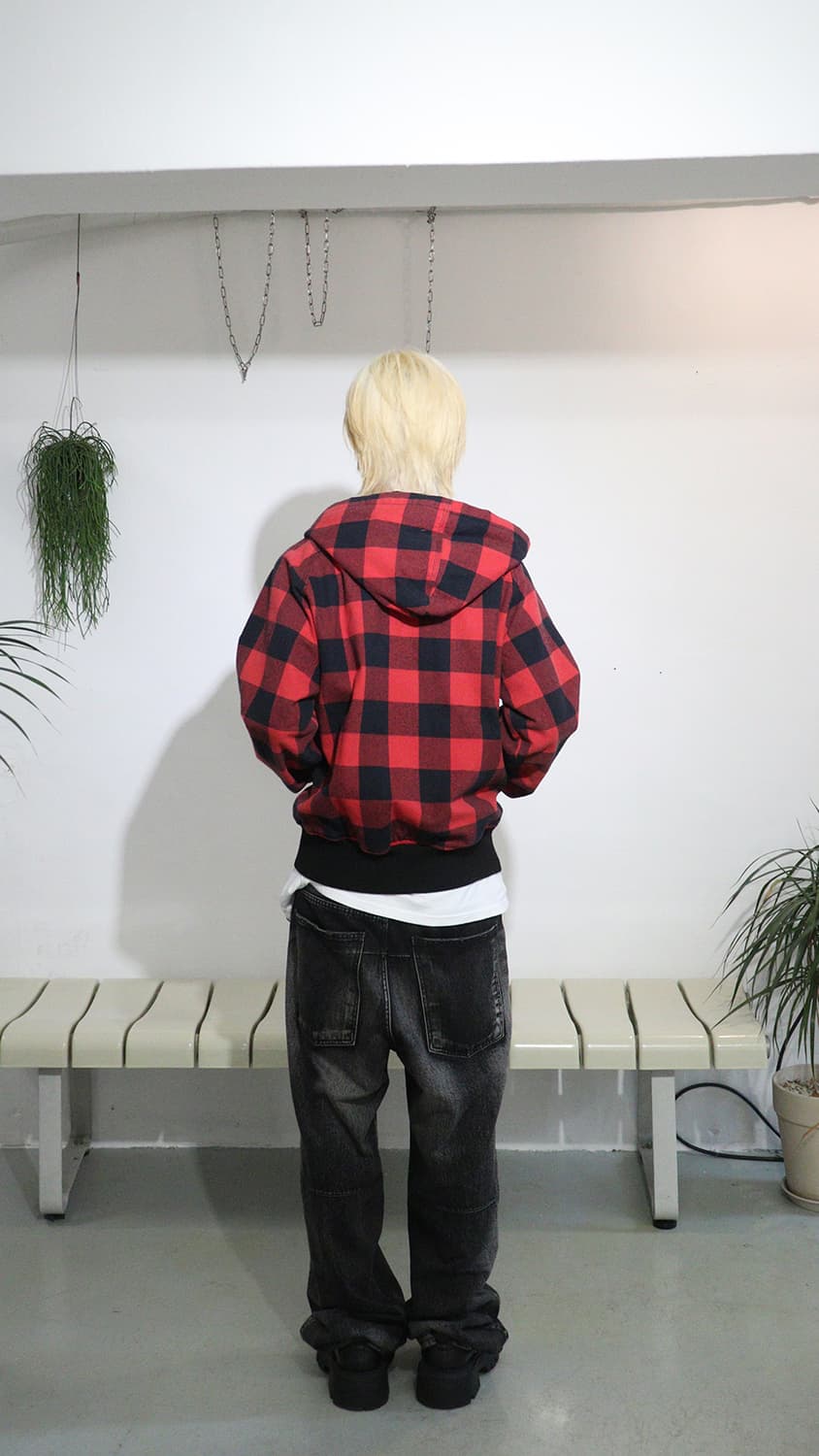 STUSSY Bufflo Check Hooded Zip Jacket 상품이미지3