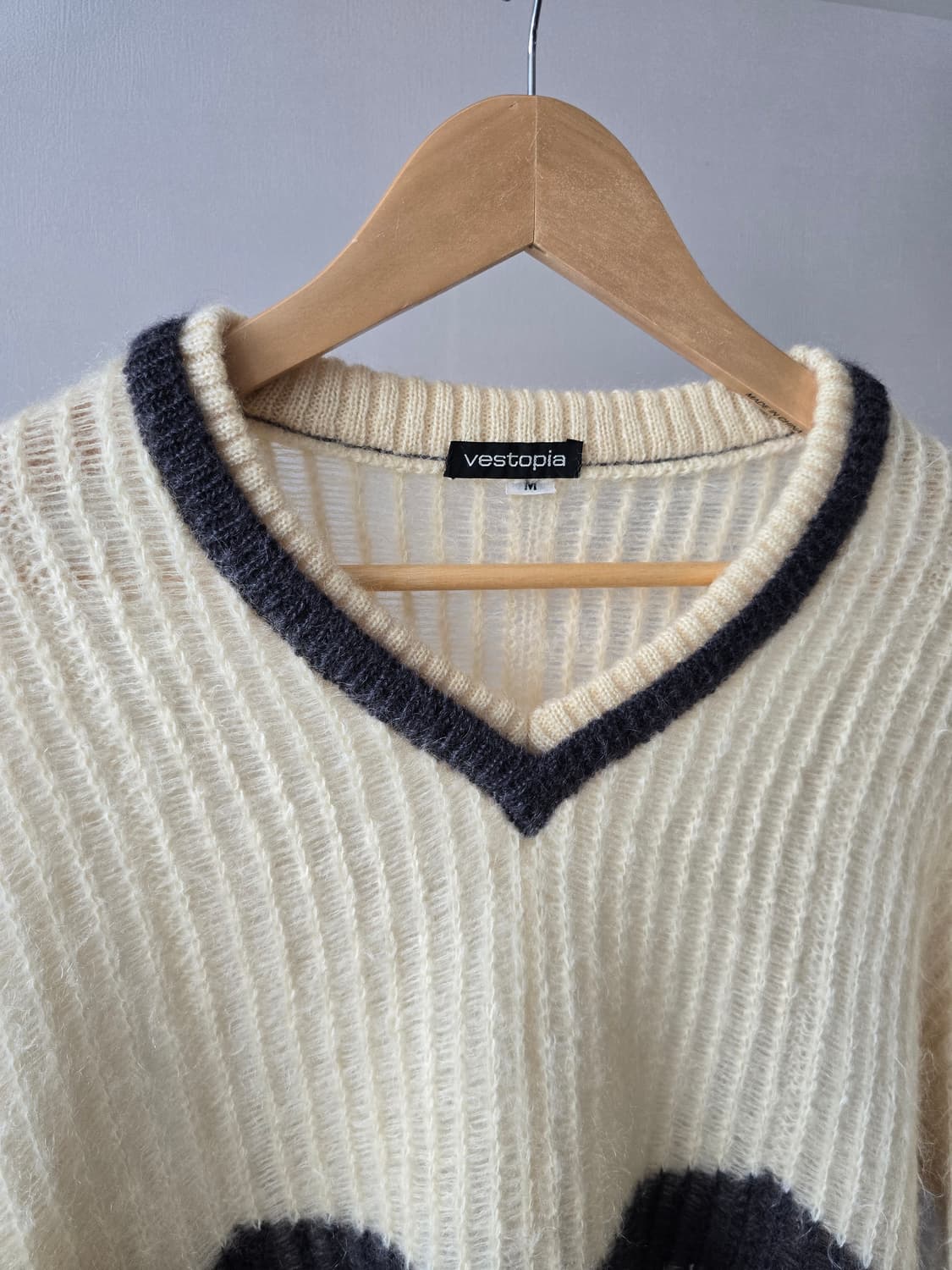 Vestopia 일본 빈티지 울 니트 / V넥 스트라이프 상품이미지2