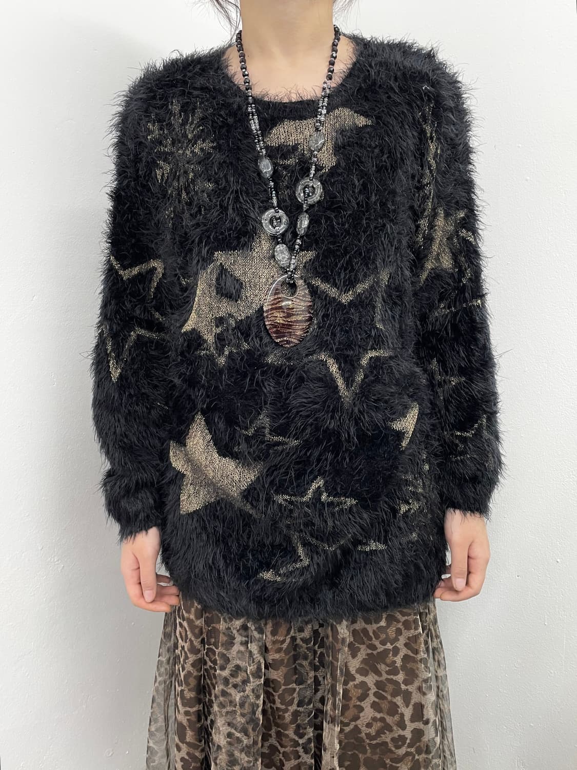 펑크 스타 헤어리 니트 상품이미지1