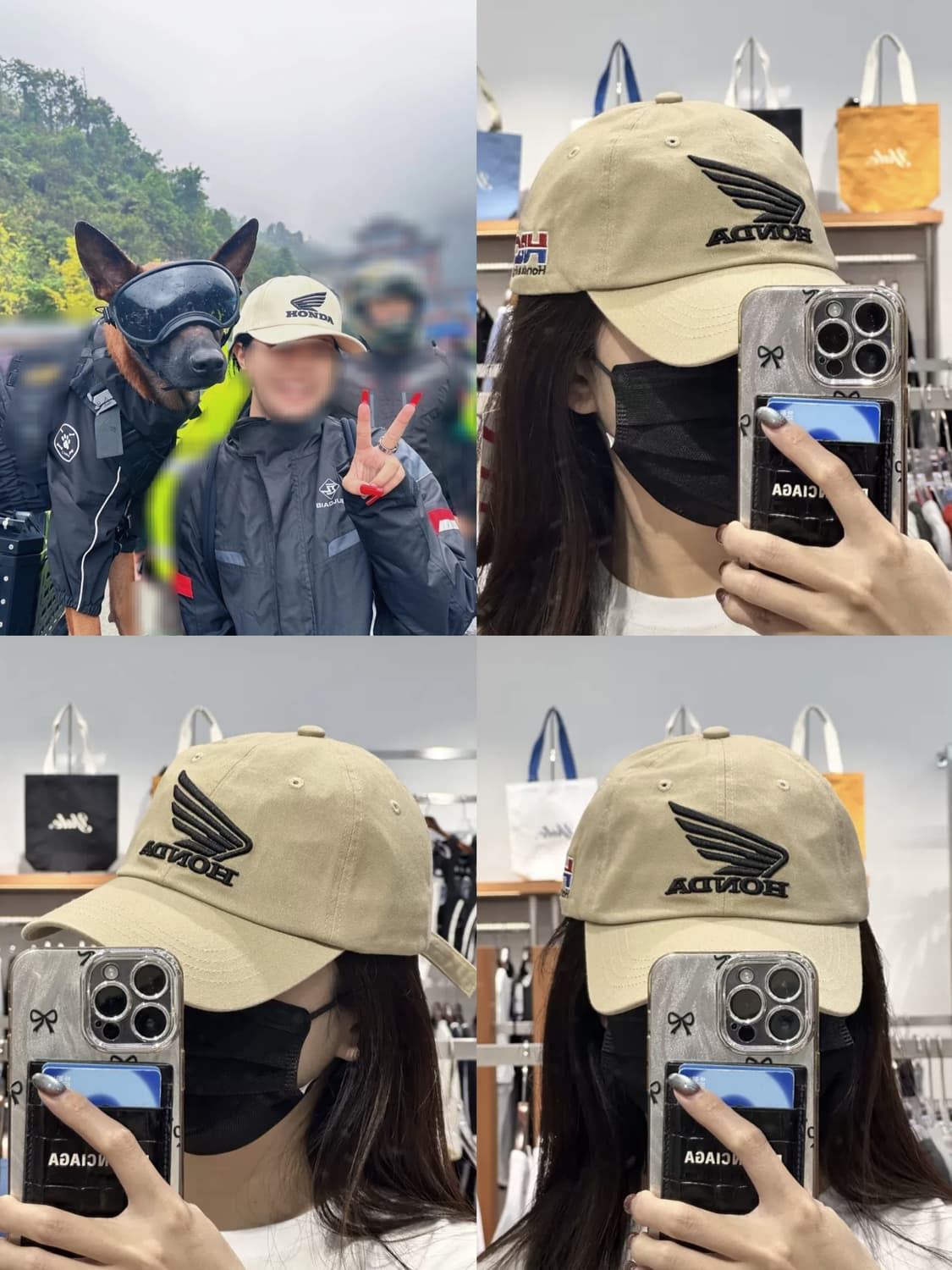 베이지 혼다 모토사이클 볼캡 모자 Wing logo Pigment Cap 상품이미지1
