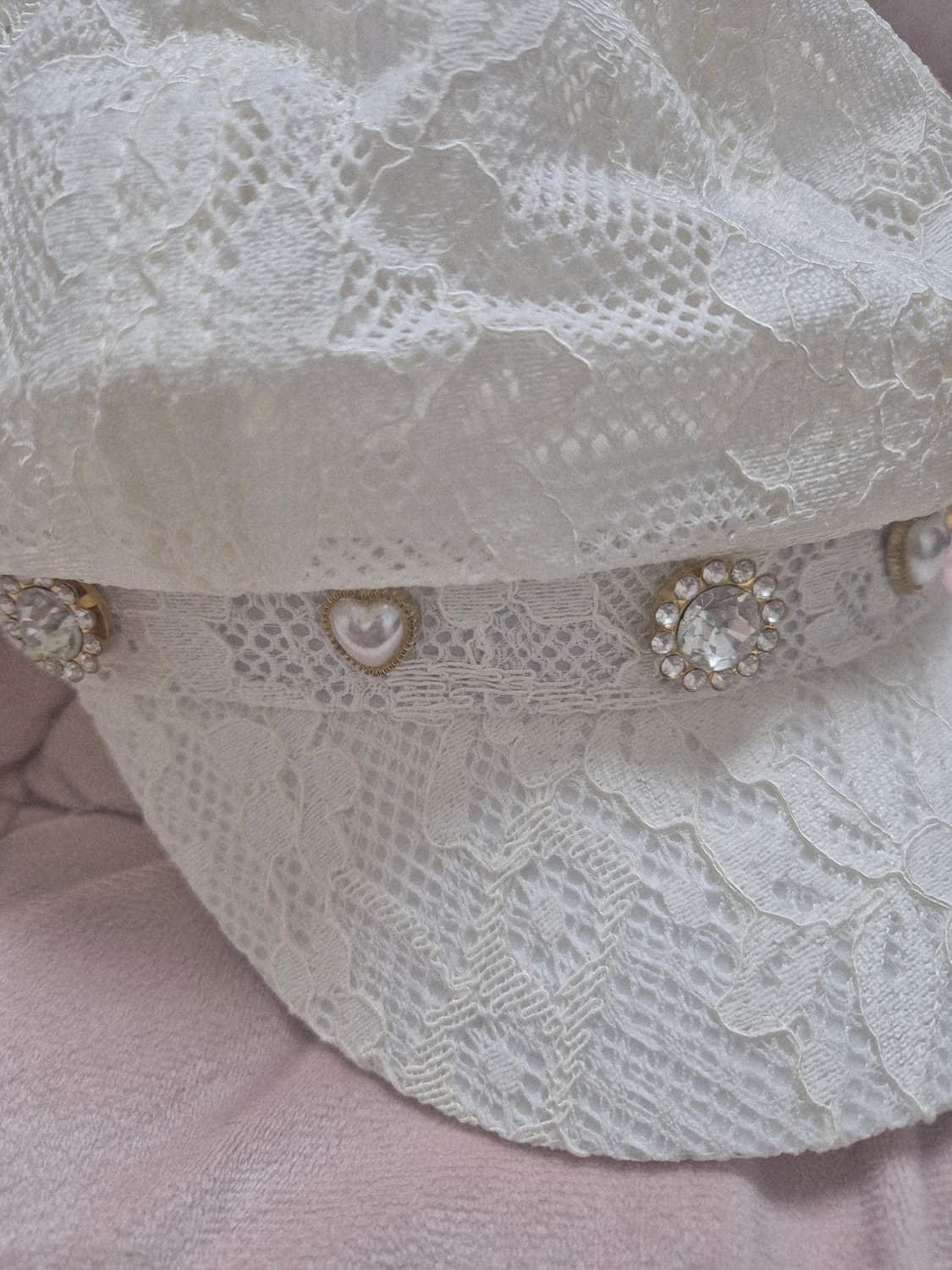 레이스 헌팅캡 베레모 모자 지뢰계 시크릿허니 리즈리사 로지타 양산형 갸루 상품이미지3