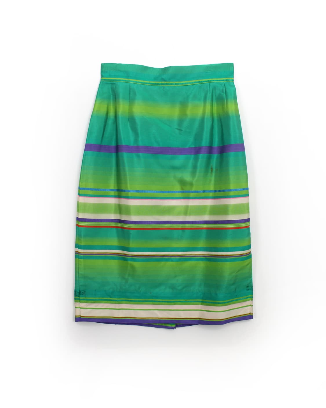 크리스찬 디올 Dior 빈티지 그린 스트라이프 실크 스커트 상품이미지1