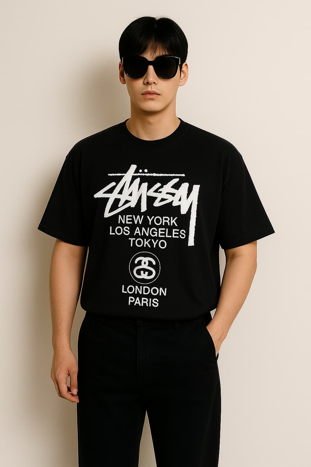 스투시. 월드투어 반팔 티셔츠_XXL 상품이미지1