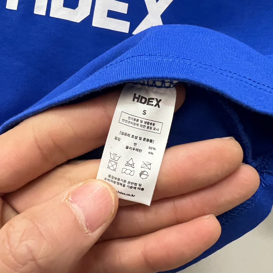 HDEX 에이치덱스 우먼스 릴렉스핏 블루 크롭탑 S 상품이미지4