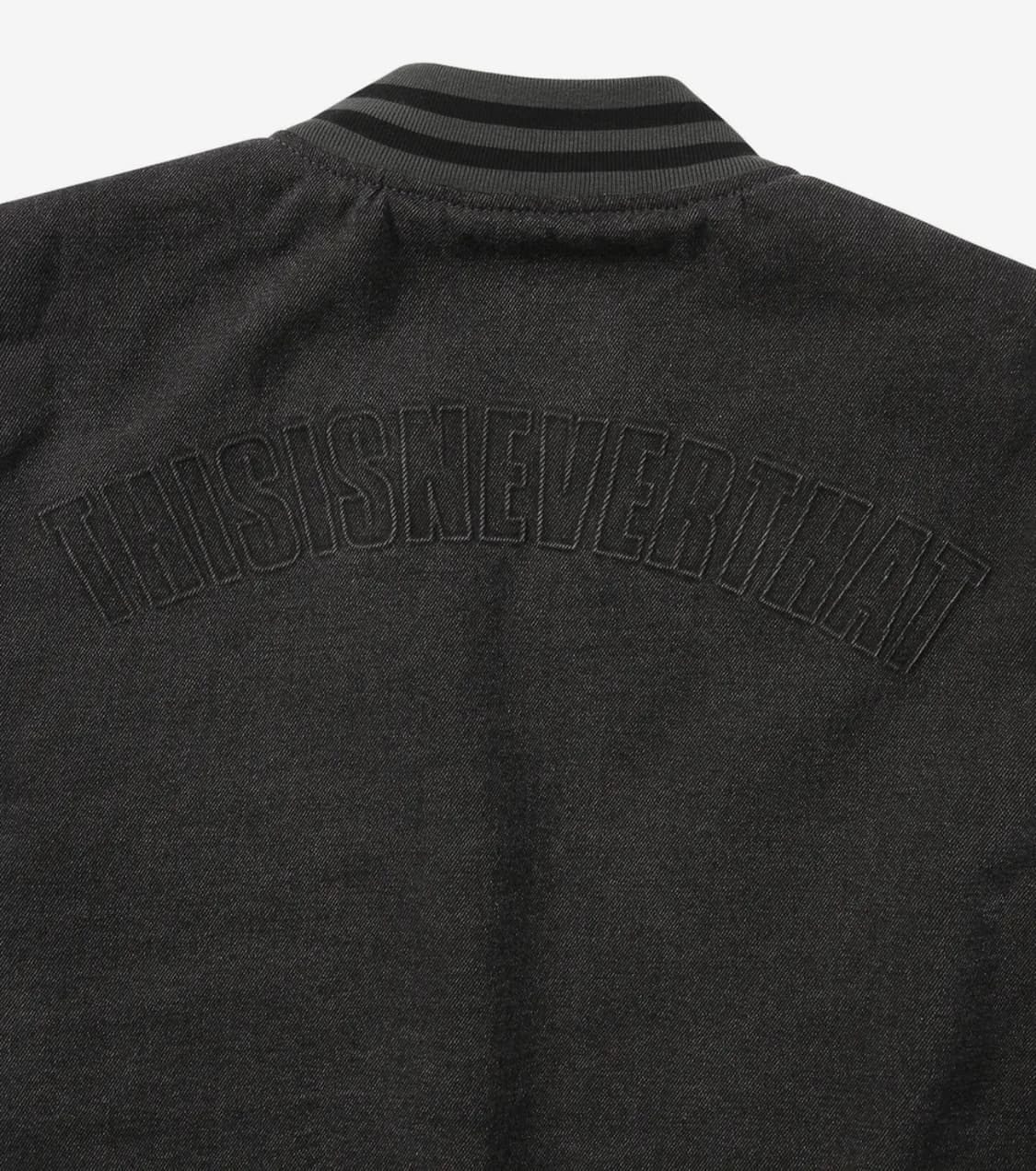 디스이스네버뎃 데님 바시티 자켓 블랙 상품이미지6