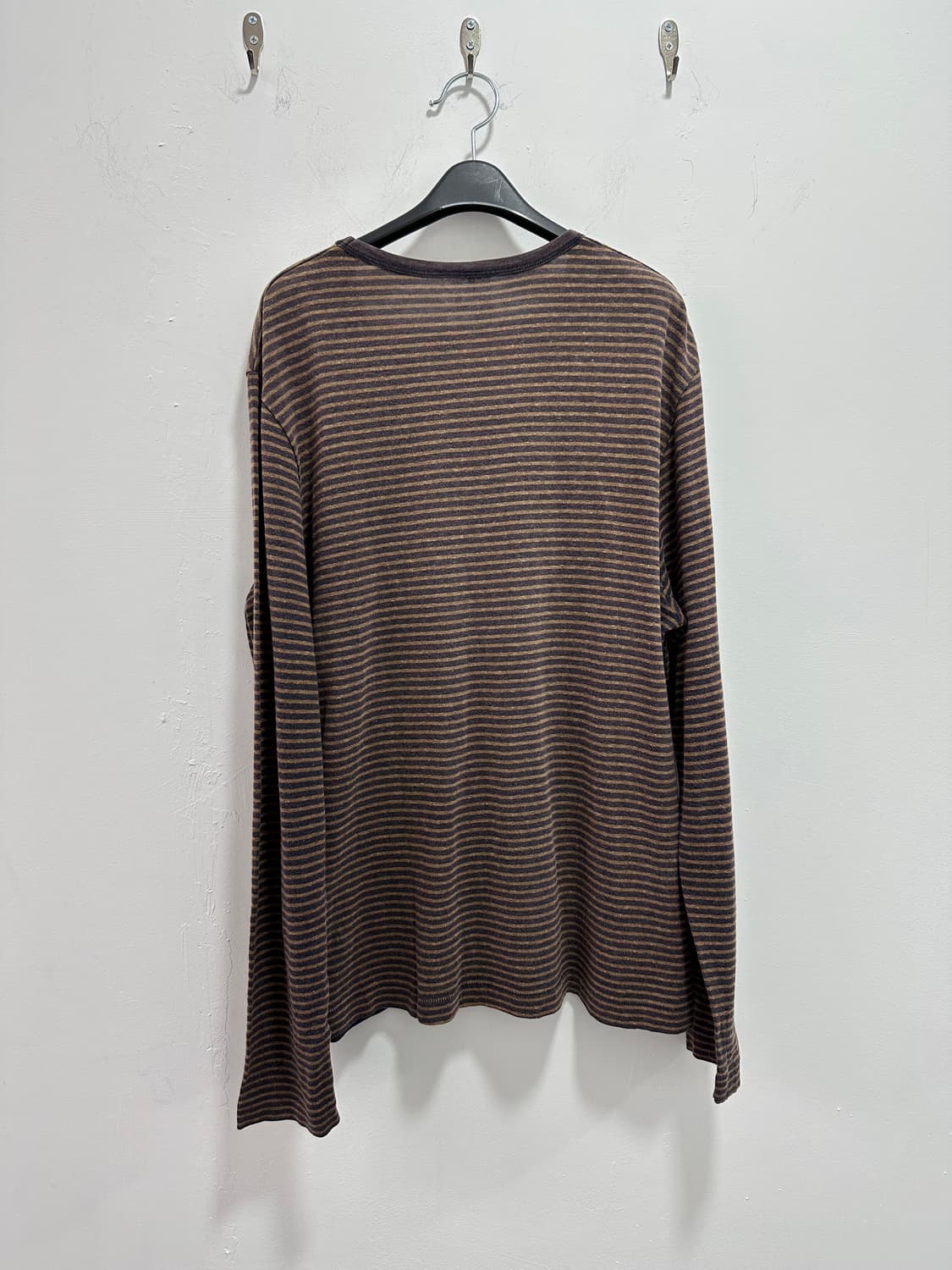 Vintage v neck stripe long sleeve 상품이미지4