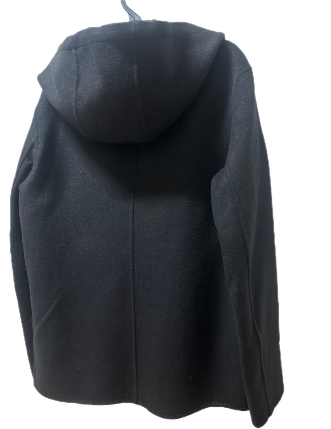 (새상품) 블랙 후드 집업 울90 코트 자켓 남녀공용 상품이미지5