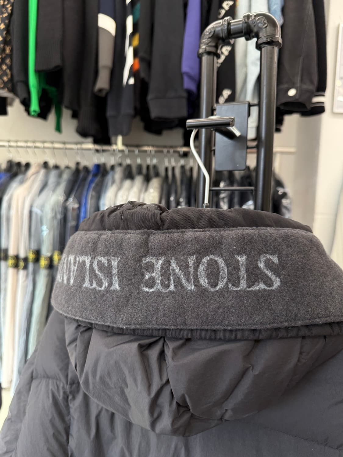 [M] 스톤아일랜드 크링클랩스 후드 롱패딩 상품이미지4