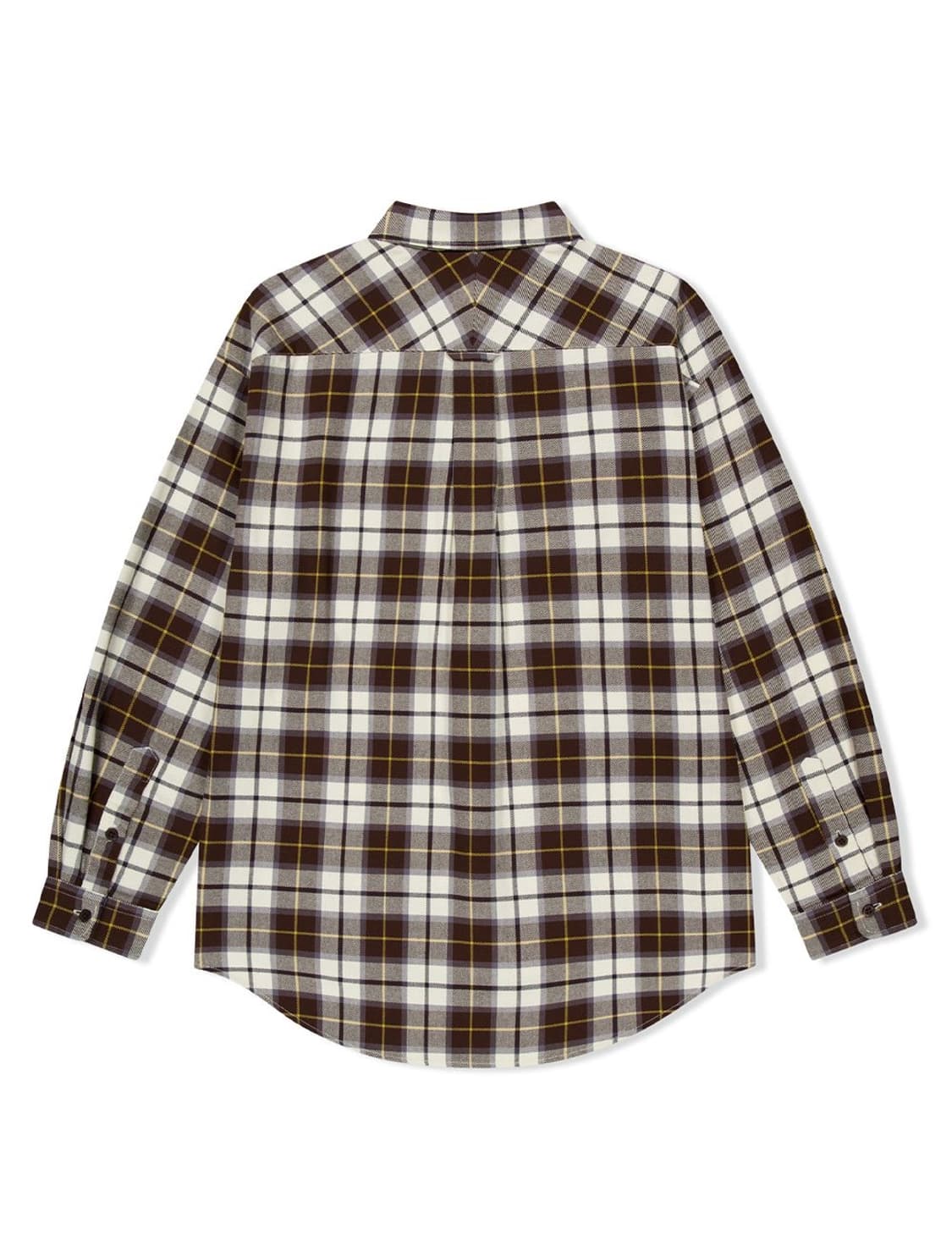 예스아이씨 Plop Check Shirt 체크 셔츠 브라운 XL 상품이미지2