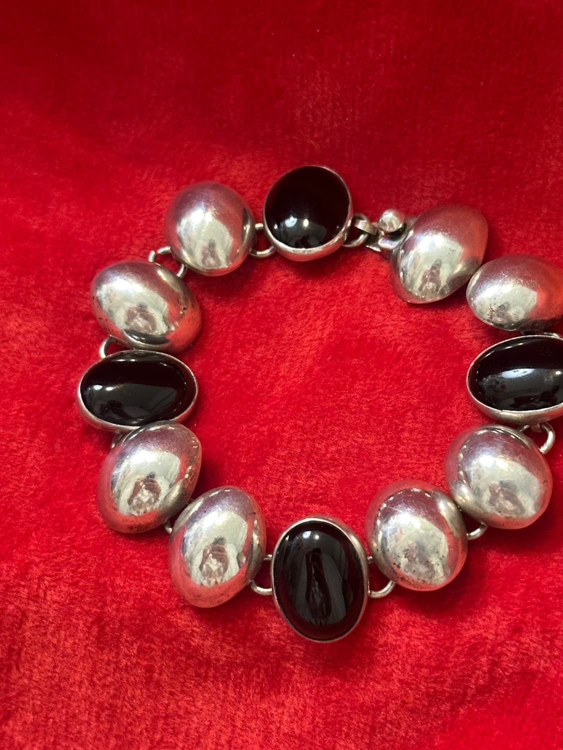 Mexico vintage onyx 925silver bracelet 상품이미지1